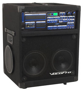 VocoPro PRO 250W DJ KARAOKE CLUB CD/CD+G SPEAKER w/ SD RECORDER COMPACT SYSTEM