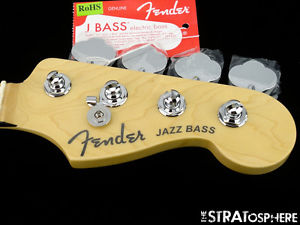 2017 Fender American Elite Jazz BASS NECK + TUNERS USA Compound Radius Maple