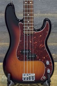 2012 Fender American Standard Precision Bass Sunburst Bass w/ Case - #US12190423