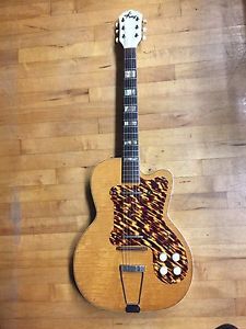 VINTAGE JIMMY REED KAY HARMONY SILVERTONE THIN TWIN WHITE HEADSTOCK RARE MOJO
