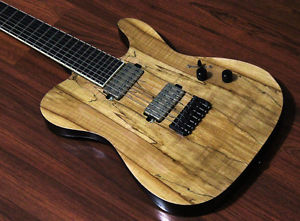 Halo Custom Guitars Salvus 7 String Bare Knuckle Juggernauts Hipshot Bridge