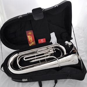 Professional TaiShan silver nickel Tuba Monel valves Horn 2 mouthpiece new case