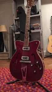 Crimson hollow body Martin GT-75 electric guitar