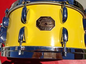 GRETSCH TONY WILLIAMS NITRON YELLOW WRAP DROPED G 1981 6.5"X14" MOD-5144 10-LUGS