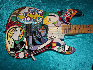 Pablo Picasso Fender Stratocaster Strat USA American vintage guitar painting wow
