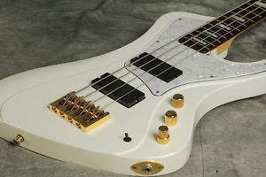 SALE!! ESP STREAM Snow White, Electric bass guitar, Made in Japan, f0363
