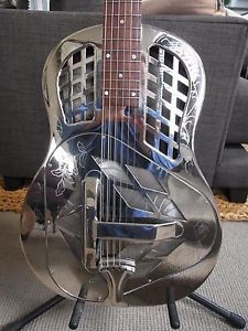 Recording King RM-999 'Wild Rose' Tricone 6 String Resonator Guitar. Excellent+