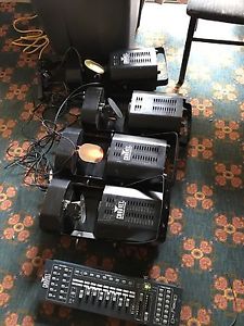 4 Chauvet OMEGA1 DMX-155 scanners With Controller