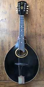 VINTAGE 1914 GIBSON A-4 MANDOLIN BLACK W/ CASE  NOT SET UP SELLING AS IS