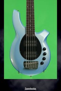 Ernie Ball Music Man Bongo 5 HH Sky Blue 5-String Electric Bass w/ Case # F44059