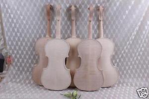 5pcs 4/4 unfinished violin flame maple back Russian spruce top Hand made #1722