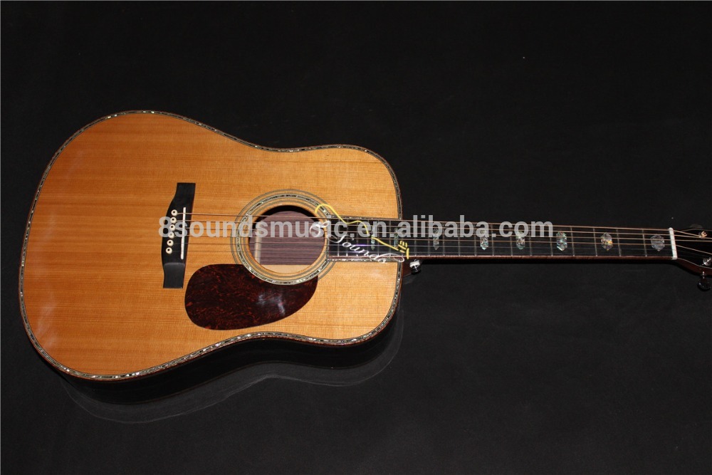 free shipping custom guitar all solid wood acoustic electric guitar OEM acoustic guitar