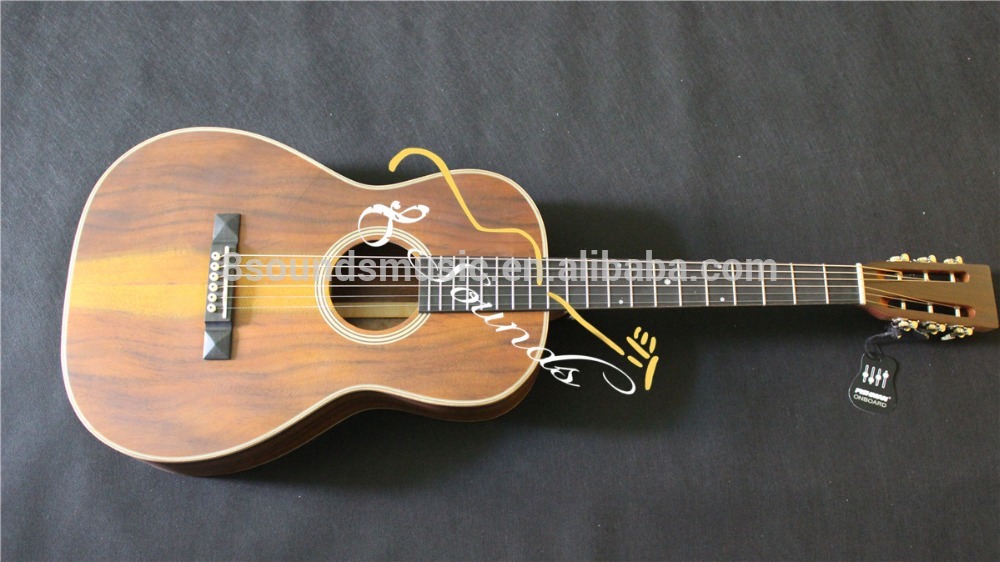 free shipping high end AAA all solid koa wood acoustic electric guitar OEM acoustic guitar ebony fretboard OOO-28K