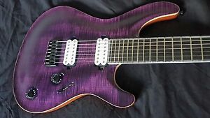 Mayones Regius Core Classic 7 String 2017 Transparent Purple Bare Knuckle Juggs