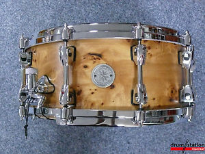 Tama Starphonic Snaredrum in "Natural Mapa Burl"  -  14x6"  -  "Maple" -  PMM146