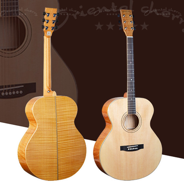 Jumbo acoustic guitar round body guitar electric guitar whosale&OEM guitar factory ovation guitar
