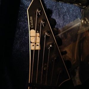 ESP Custom Shop M1 Neck Thru - Black Satin- Custom Order Inlays