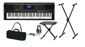 Yamaha PSR EW400 Keyboard Set III mit Ständer, Kopfhörer, Tasche und Bank