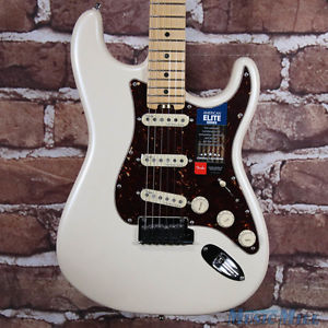 Fender American Elite Stratocaster Electric Guitar Olympic Pearl w/HSC