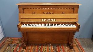 Reconditioned Antique, Oak, German, Piano. PLAYING ON YOU TUBE. Can Deliver.
