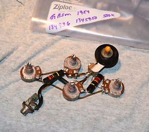 VINTAGE GIBSON WIRING HARNESS CENTRALAB POT 1959 FR ES-335 LES PAUL BURST 500K