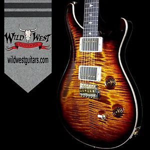 PRS Wood Library Flame 10 Top Custom 24 Black Gold Burst w/Flame Neck