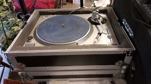 2 Technics SL-1200 MK5 Turntables (Pair) with Odyssey Flight Cases & Cartidges