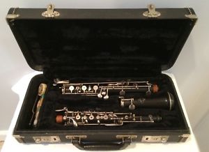 VTG Noblet D Oboe Grenadilla Wood Made In Paris France Marked With #1849 w/ Case