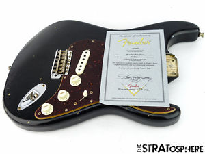 Fender Custom Shop Postmodern Relic Stratocaster LOADED BODY Strat Guitar Black