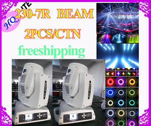 2pcs white 7R 230W Touch Screen Beam Spot Moving Head Light 16 Prism Dmx Stage