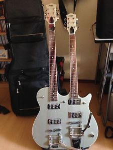 Gretsch Electromatic Jet Double Neck Silver Sparkle Baritone