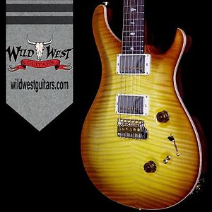 PRS Wood Library Flame 10 Top Custom 24/08 w/Brazilian Rosewood Board Lemondrop