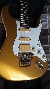 Fernandes LE-2XR Strat Reverse Neck Electric Guitar Gold MIJ Japan