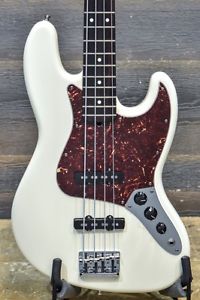 2010 Fender American Standard Jazz Bass Olympic White Bass w/ Case - #US10099029