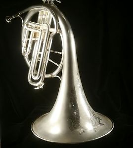 1929 KING CLEVELAND  silver ALTO E French Horn, fully restored w/case