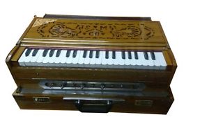 BEST QUALITY FOLDING HARMONIUM TRAVELING BAJA TEAK WOOD BODY WITH FIBRE CASE