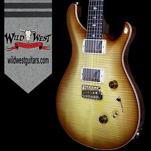 PRS Wood Library Flame 10 Top Custom 24/08 w/African Blackwood Board Lemondrop