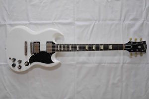 Vintage 1988 Burny RSG60-'63 Electric Guitar White w/soft case made in Japan