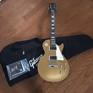2016 Gibson Les Paul Studio 60's Tribute Electric Guitar - Gold w/Gig Bag