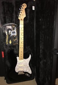 Fender American Standard Stratocaster 2016 Black w/DG-20 EMG Pickup Set - MINT