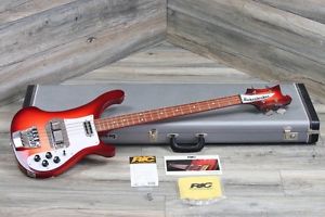MINTY! 2005 Rickenbacker 4001V64 Fireglo Bass Guitar 4 String 4001 V 64 Reissue