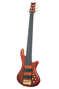 Schecter Stiletto Studio-6 Electric Bass Feetless (6 String, Honey Satin) 2791