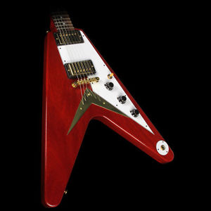 Used 2014 Gibson Custom 59 Flying V Mahogany Electric Guitar Heritage Cherry