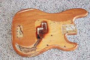 1974 1975 1976 Fender Precision bass body original natural 7 lb 8 oz