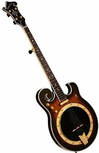 GOLD TONE EBM-5 F-style electric 5-string BANJO w/ HARD CASE