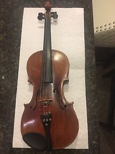 Violin Vintage Old Rare 1800's No Makers Name In Its Own Case With Bow