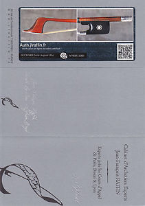 A very fine French certified bass bow by E.A. Ouchard,ca.1930,SUPERB!