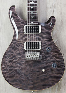 PRS Paul Reed Smith CE 24 Wood Library Quilt Top Guitar, Faded Grey Black