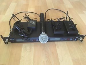 2 pcs Shure SLX4 receivers + 1 pcs SLX2/58A micropone + 2 pcs SLX1 transmitters