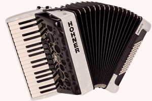 Hohner Amica III 72 Design 2 weiss Akkordeoen
